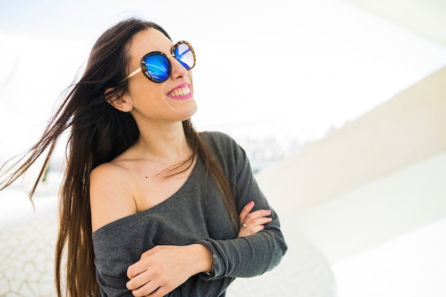 Couple watching movie in bed